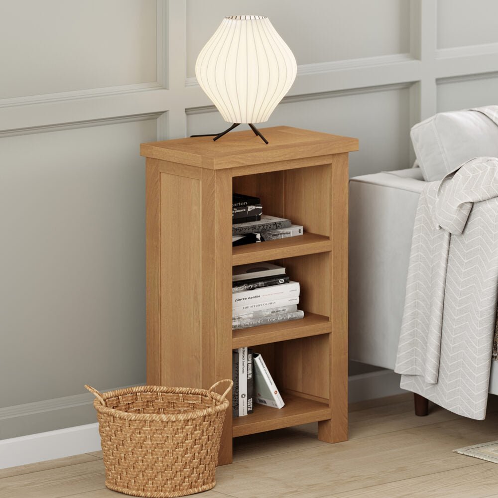 Dapper Natural Oak Small Bookcase - DOR060 - 247 Furniture