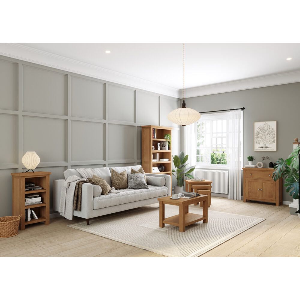 Dapper Natural Oak Small Coffee Table with Shelf - DOR069 - 247 Furniture