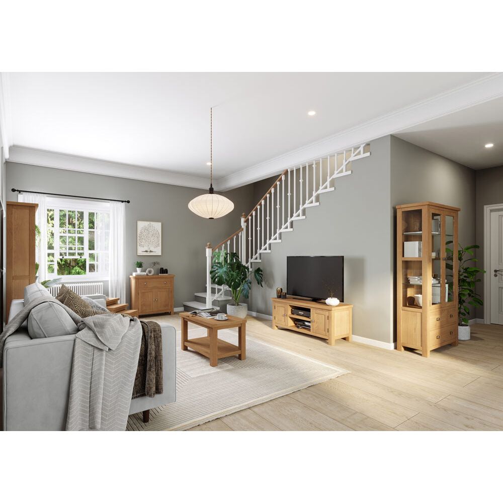 Dapper Natural Oak Standard TV/Media Unit - DOR071 - 247 Furniture