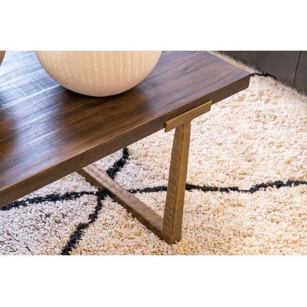 Light Gray Divine Coffee Table Reclaimed Pine & Painted Iron - DVT18