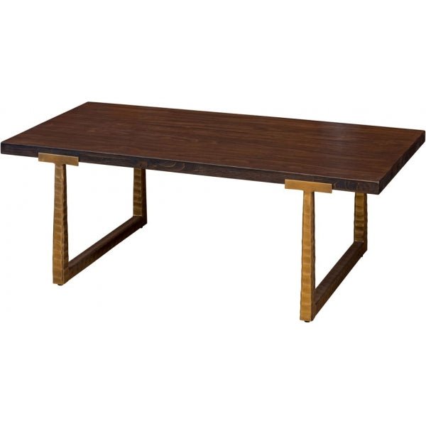 Dark Olive Green Divine Coffee Table Reclaimed Pine & Painted Iron - DVT18