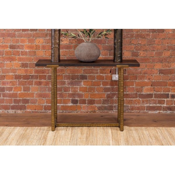 Sienna Divine Console/Hall Table Reclaimed Pine & Painted Iron - DVT20