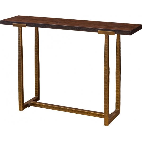 Dark Olive Green Divine Console/Hall Table Reclaimed Pine & Painted Iron - DVT20