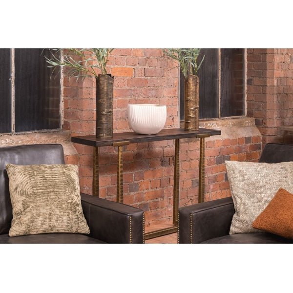 Dim Gray Divine Console/Hall Table Reclaimed Pine & Painted Iron - DVT20