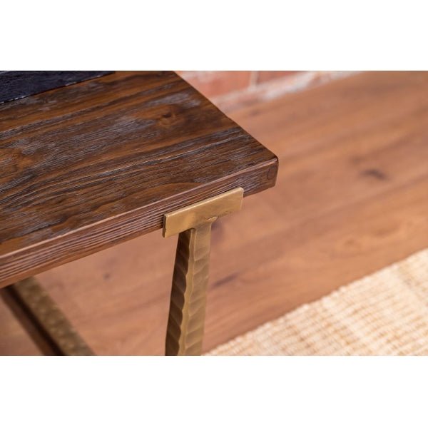 Sienna Divine Side/Lamp Table Reclaimed Pine & Painted Iron - DVT35