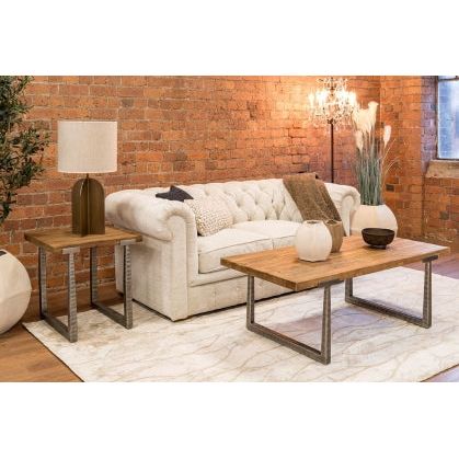 Rosy Brown Evita Side/Lamp Table Reclaimed Elm - EVT35