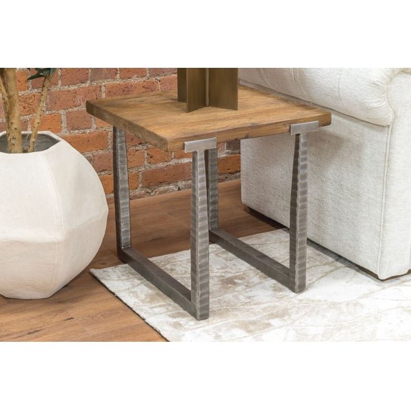 Rosy Brown Evita Side/Lamp Table Reclaimed Elm - EVT35