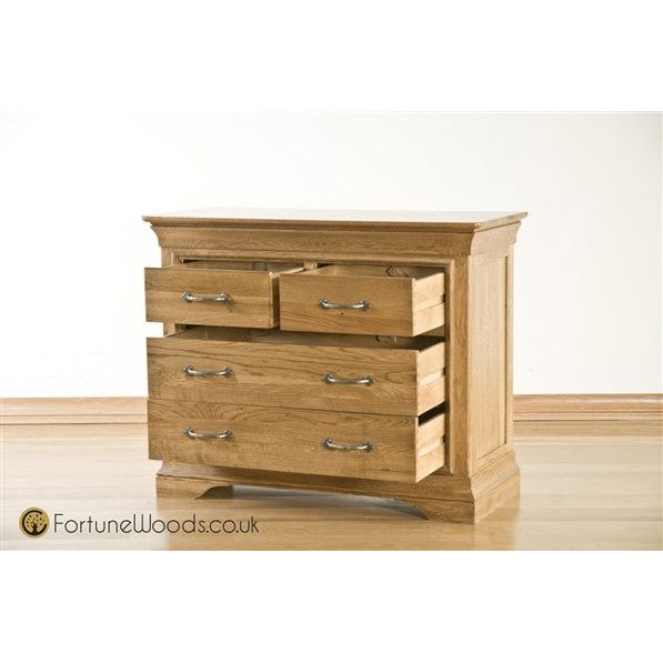 Antique White French Retreat 2+2 Chest - Oak - FRC4