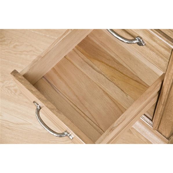 Rosy Brown French Retreat 3 Drawer Bedside - Oak - FRBS3