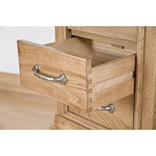 Rosy Brown French Retreat 3 Drawer Bedside - Oak - FRBS3