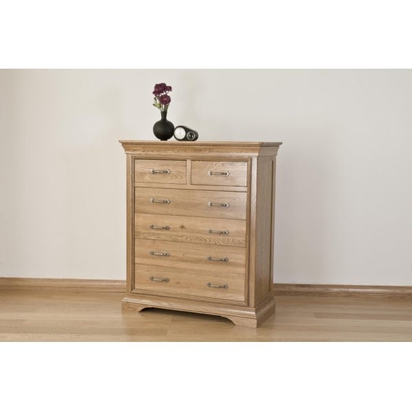 Light Gray French Retreat 4+2 Chest - Oak - FRC6