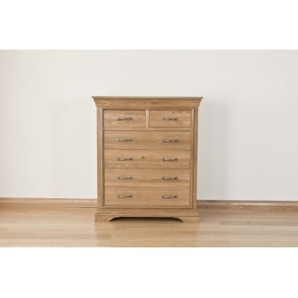 Light Gray French Retreat 4+2 Chest - Oak - FRC6