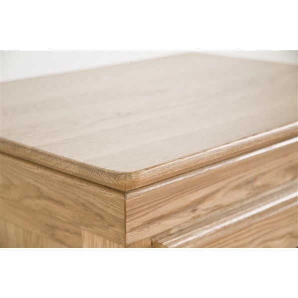 Light Gray French Retreat 5 Drawer Wellington Chest - Oak - FRBS3