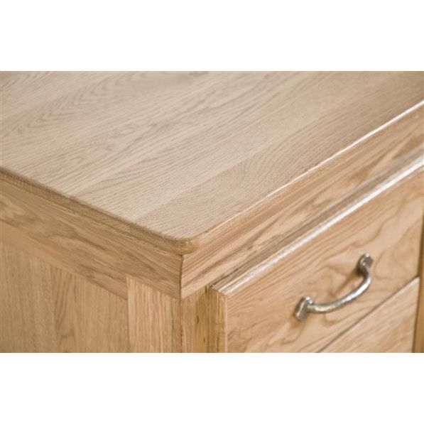 Tan French Retreat 5 Drawer Wellington Chest - Oak - FRBS3