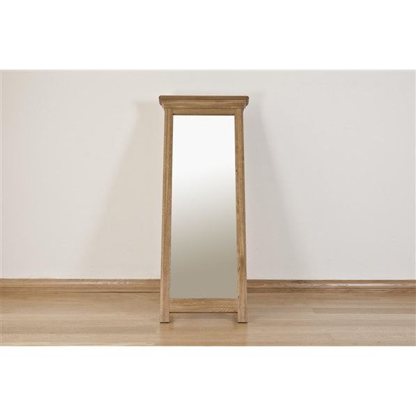Light Gray French Retreat Cheval Mirror - Oak - FRCM1