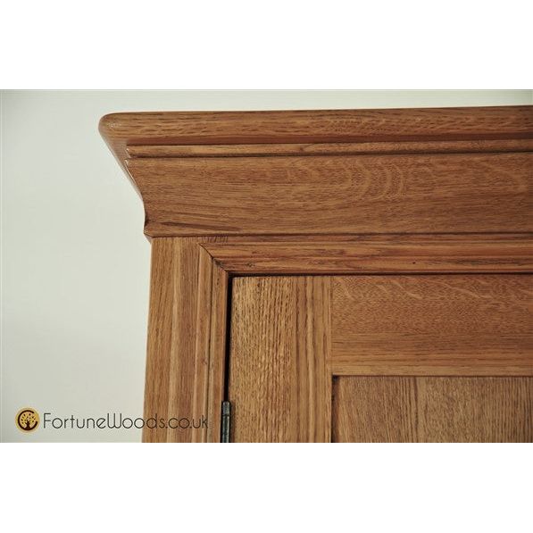 Sienna French Retreat Triple Wardrobe with Drawers - Oak - FRW3