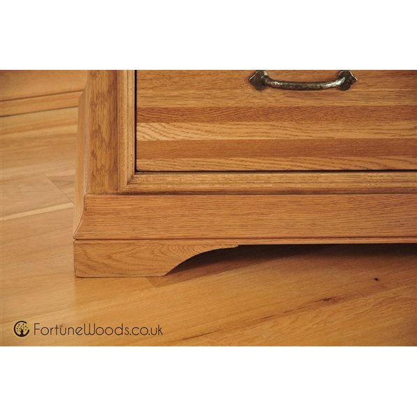 Sienna French Retreat Triple Wardrobe with Drawers - Oak - FRW3