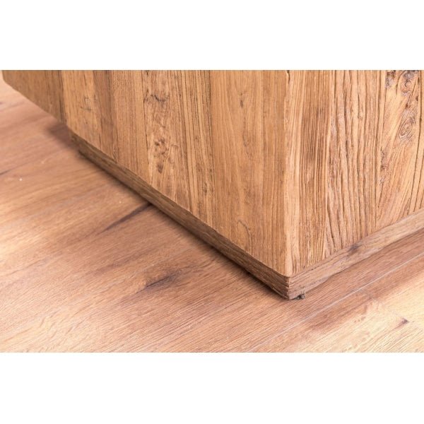 Dark Salmon Living Chic Reclaimed Elm Square Lamp/Side Table - LCT35