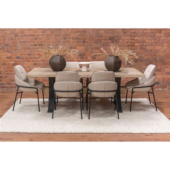 Rosy Brown Manhattan Reclaimed Pine Dining Table - MHT07