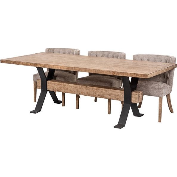Rosy Brown Manhattan Reclaimed Pine Dining Table - MHT07