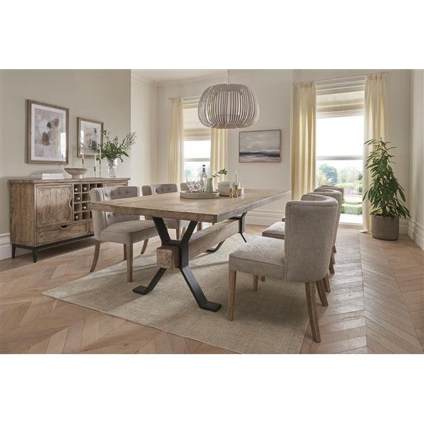 Rosy Brown Manhattan Reclaimed Pine Large Dining Table - MHT08