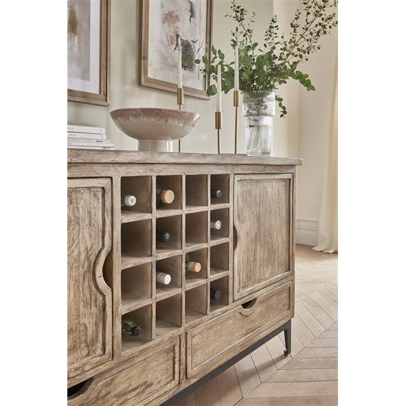 Rosy Brown Manhattan Reclaimed Pine Large Sideboard with Winerack - MHS45