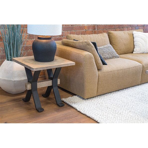 Rosy Brown Manhattan Reclaimed Pine Side/Lamp Table - MHT35