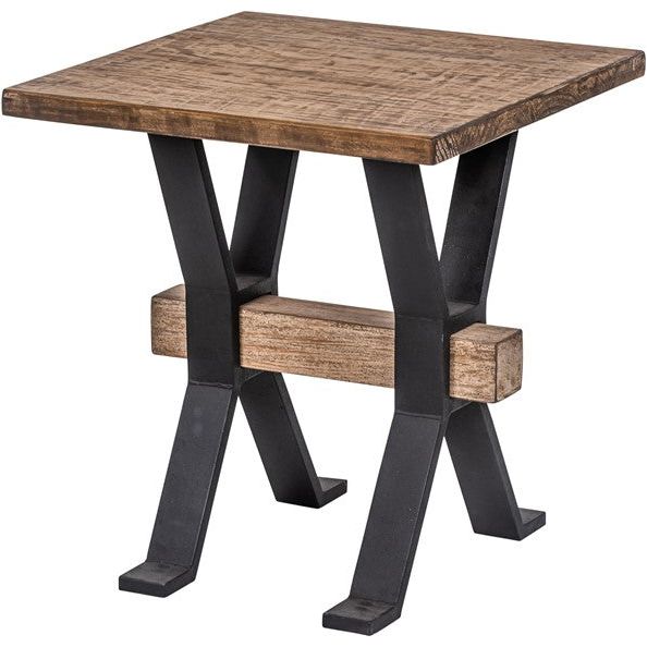 Dark Slate Gray Manhattan Reclaimed Pine Side/Lamp Table - MHT35