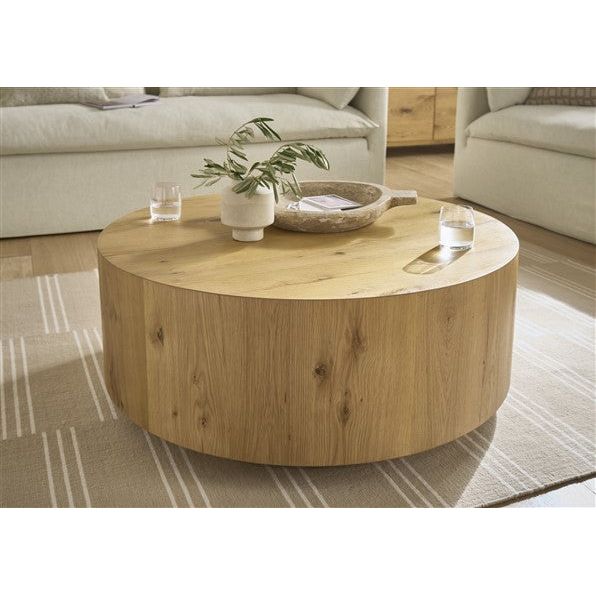 Rosy Brown Original Grandeur Round Oak Coffee Table - OGT18
