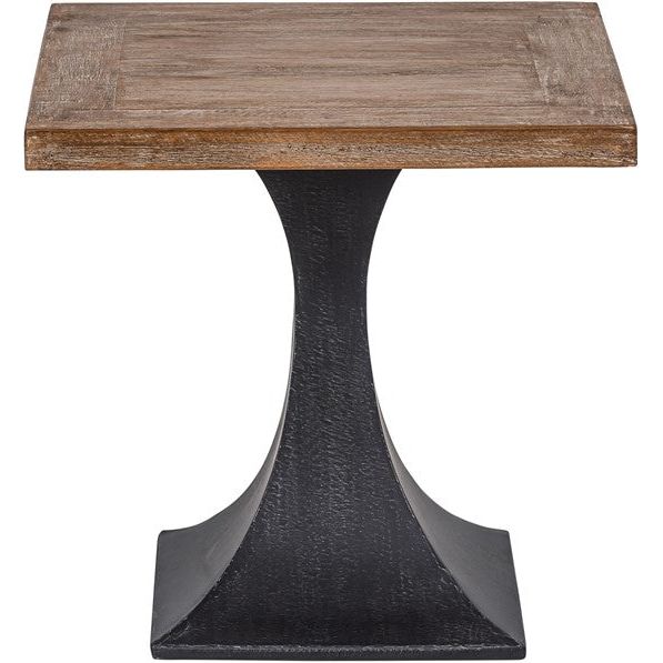 Dim Gray Timeless Bend Reclaimed Pine Side/Lamp Table - TBT35