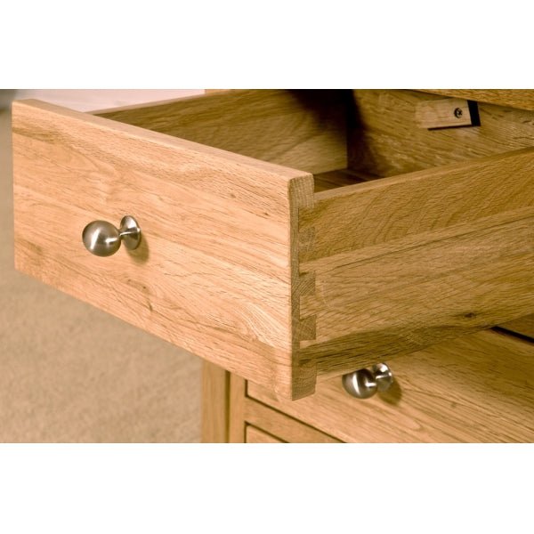 Dark Khaki Tranter Origins Oak 3 Drawer Bedside - TNB30