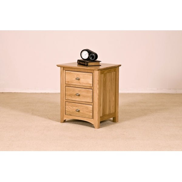 Wheat Tranter Origins Oak 3 Drawer Bedside - TNB30