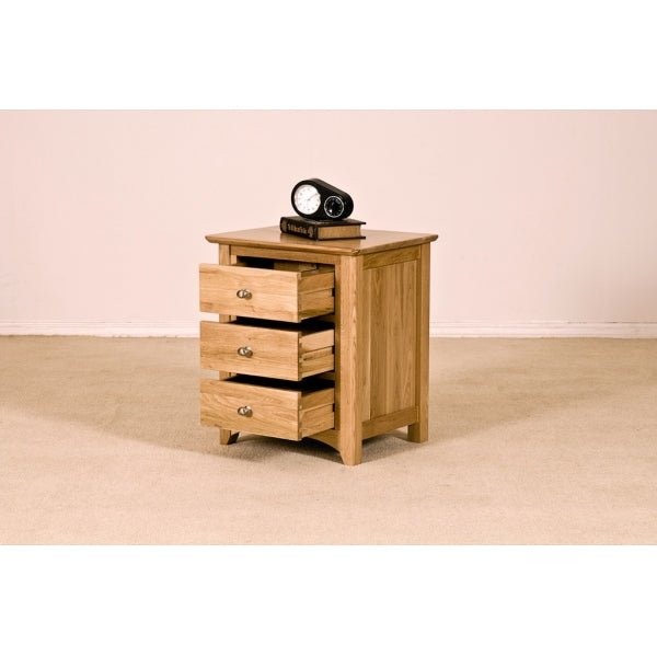 Wheat Tranter Origins Oak 3 Drawer Bedside - TNB30