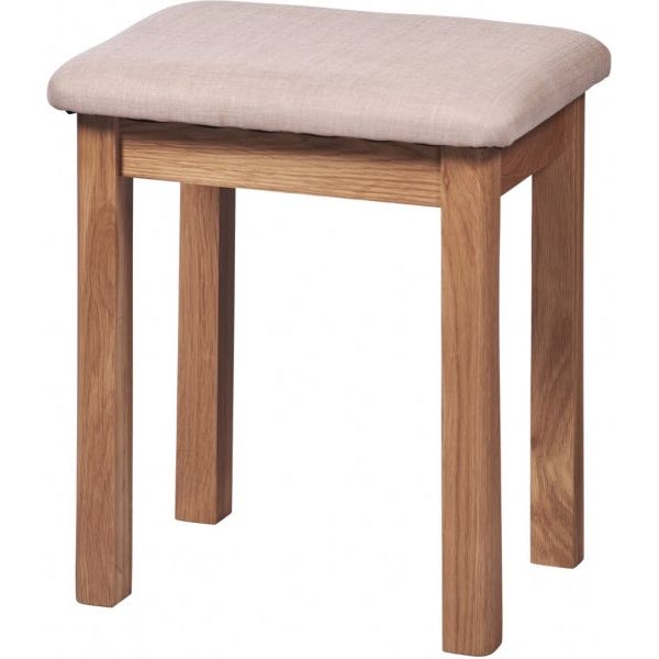 Dim Gray Tranter Origins Oak Dressing Table Stool - TNS10