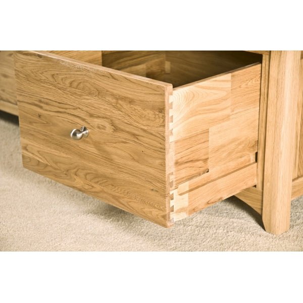 Tan Tranter Origins Oak Tripple Wardrobe with Drawers - TNW50